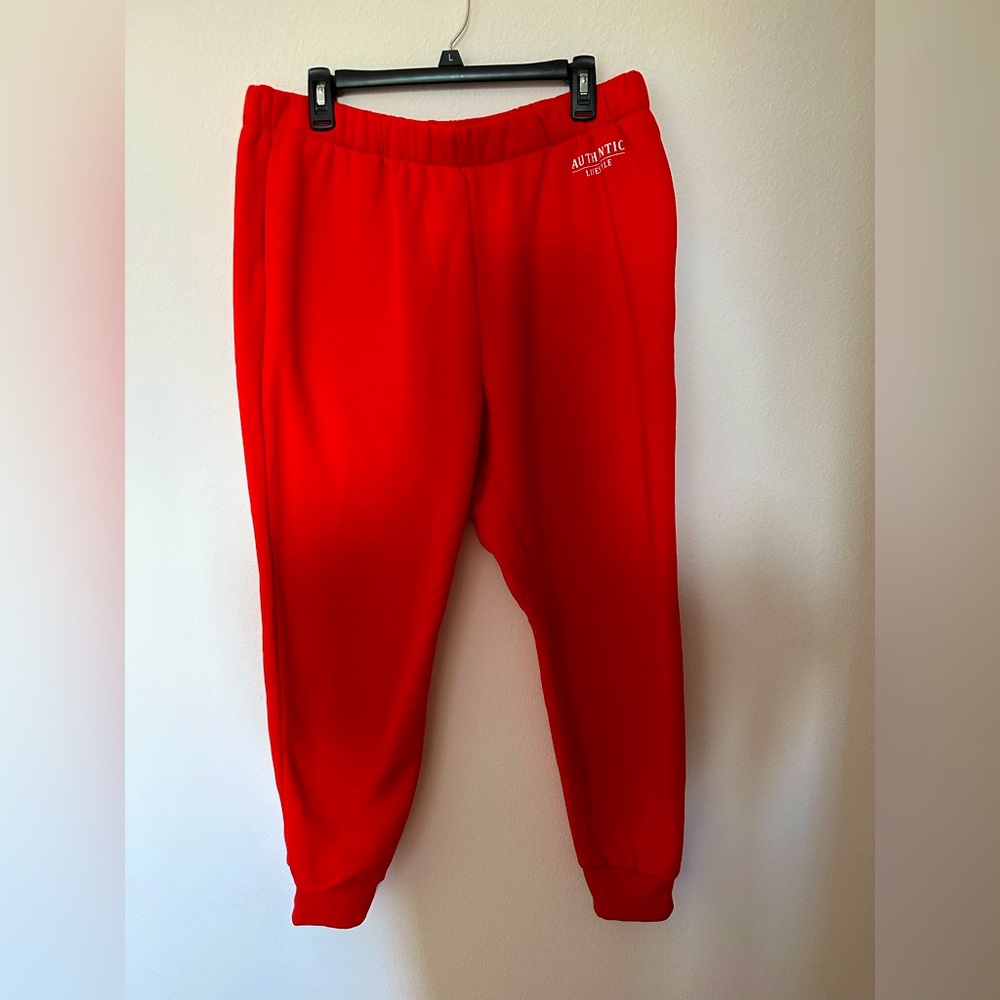 Red Jogger Pants - NWT